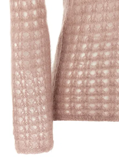Fabiana Filippi Crochet Sweater Sweaters And Cardigans Pink In Pink
