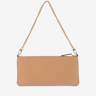 Pinko Leather Clutch Bag With Logo
