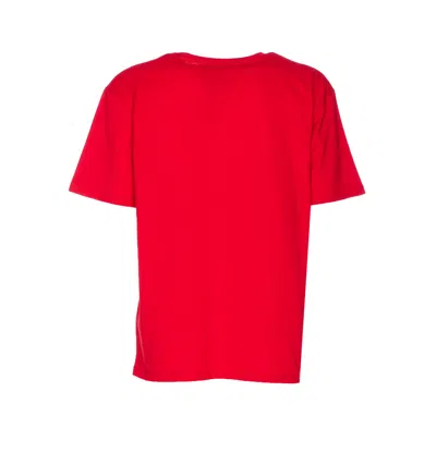 Valentino T-shirt With Chat De La Maison Print In Red