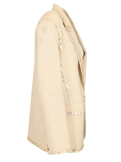 Forte Forte Embroidered Sand Blazer