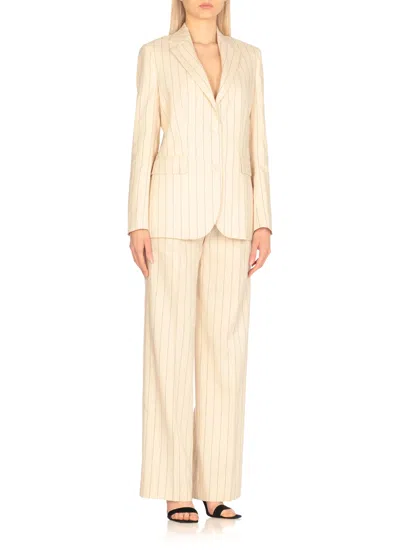 Pt Torino Embroidered Linen Blend Blazer