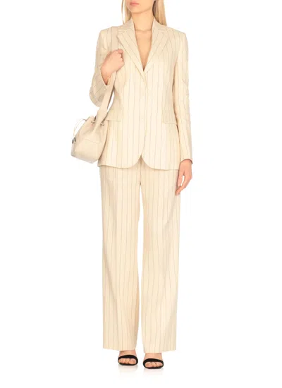 Pt Torino Embroidered Linen Blend Blazer