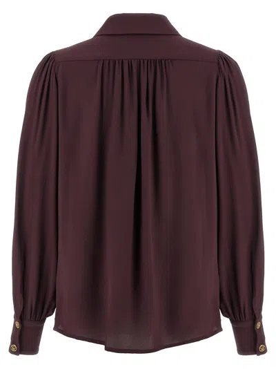 Elisabetta Franchi Jewel Detailed Georgette Blouse