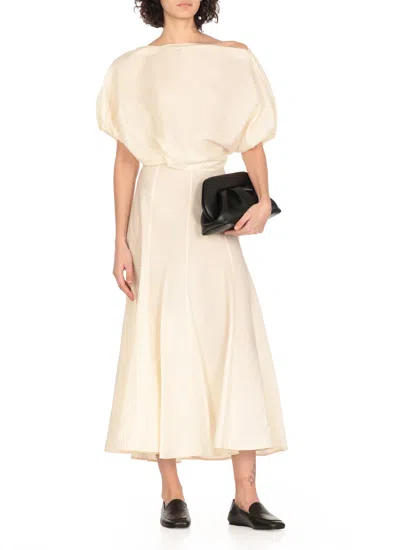 Khaite Lenno Flared Hem Midi Skirt