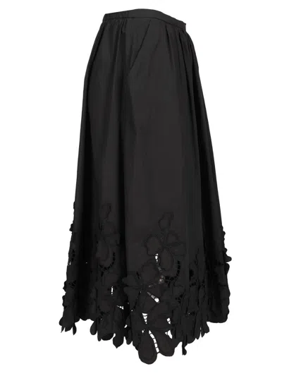 Forte Forte Lace Paneled Floral Skirt