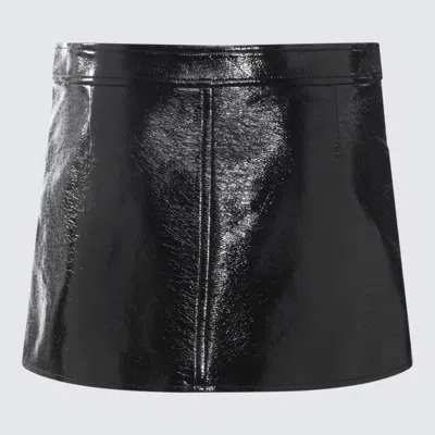 Courrèges Black Cotton Mini Skirt