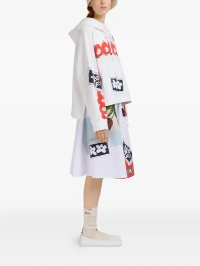 Marni Graphic-print Hoodie In White