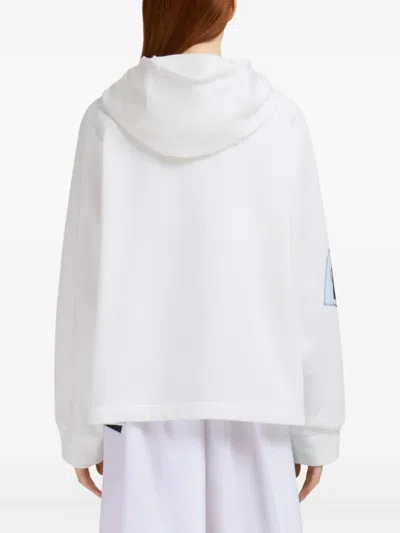 Marni Graphic-print Hoodie In White