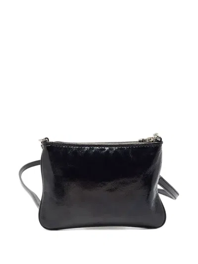 Pre-owned Michael Kors Vintage Patent Leather Cross Body Bag In Black