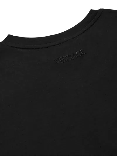 Versace Safety Pin Draped T-shirt In Black