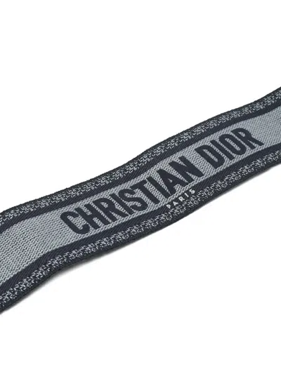 Pre-owned Dior Logo-jacquard Bag Strap In Black