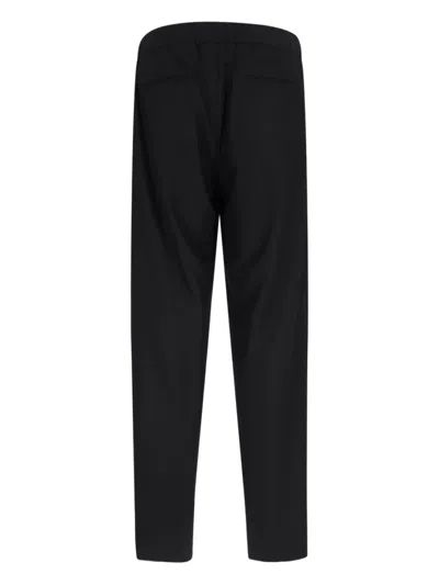 Giorgio Armani Trousers Featuring Elastic Waistband And Pockets In Black