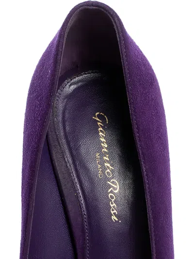 Pre-owned Gianvito Rossi 125mm Platform Peeptoe Pumps In Purple
