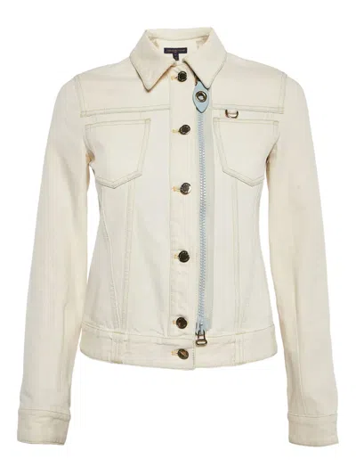 Pre-owned Louis Vuitton Zip-detail Cotton Jacket In Neutral