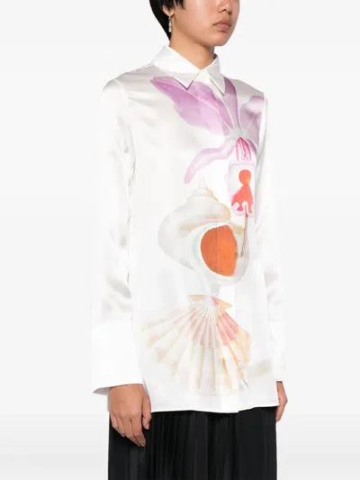 Loewe Maruja Mallo-print Silk-satin Shirt In Multi