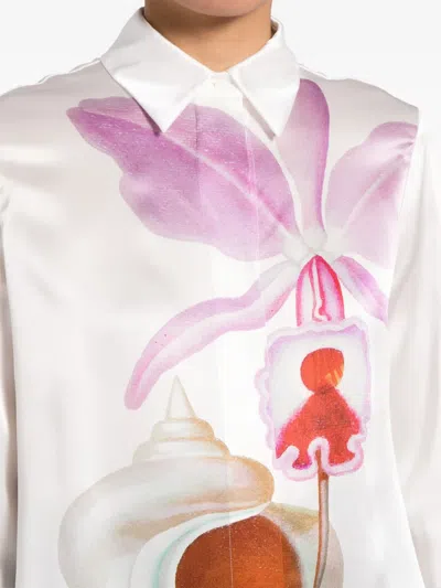 Loewe Maruja Mallo-print Silk-satin Shirt In Multi