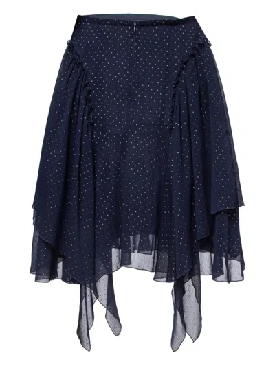 Pre-owned See By Chloé Asymmetric-hem Polka-dot Skirt