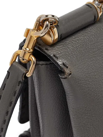 Pre-owned Dolce & Gabbana Leather Tote Bag In Gray