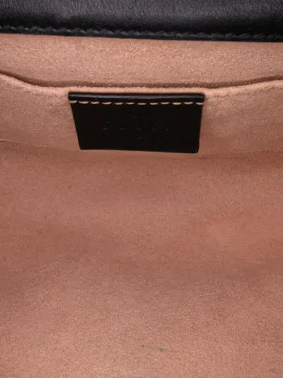 Pre-owned Gucci 2016-2025 Small Gg Supreme Bee Padlock Crossbody Bag In Brown