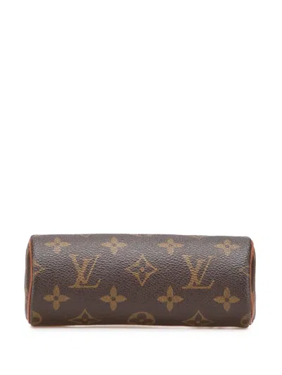Pre-owned Louis Vuitton 1990-2025 Monogram Papillon Pochette Handbag In Brown