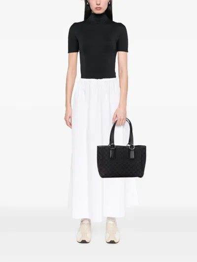Pre-owned Gucci 2000-2015 Gg Canvas Tote Bag In Black