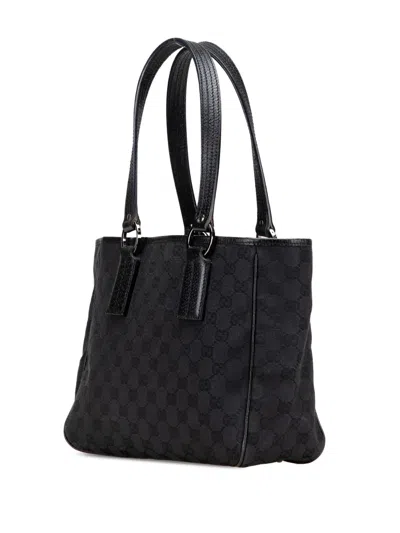 Pre-owned Gucci 2000-2015 Gg Canvas Tote Bag In Black