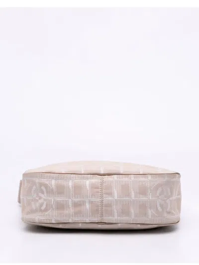Pre-owned Chanel 2003-2004 New Travel Line Nylon Shoulder Bag In Brown