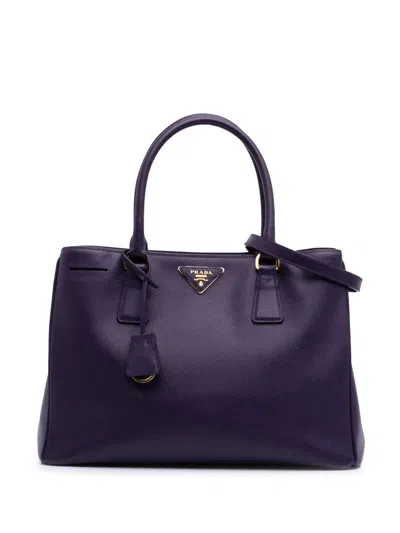 Pre-owned Prada 2000-2025 Medium Saffiano Lux Galleria Satchel