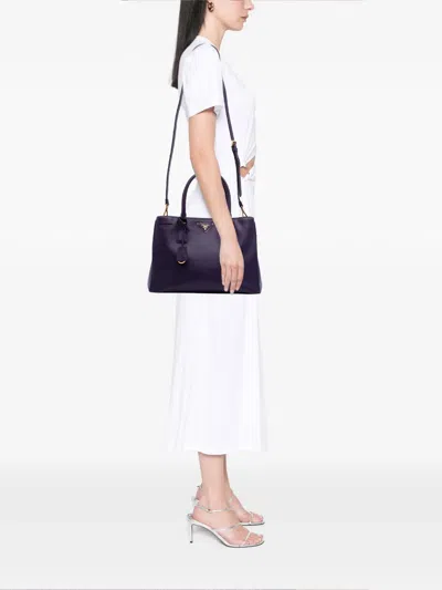 Pre-owned Prada 2000-2025 Medium Saffiano Lux Galleria Satchel