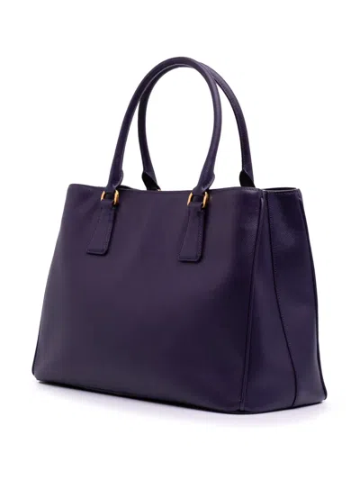 Pre-owned Prada 2000-2025 Medium Saffiano Lux Galleria Satchel