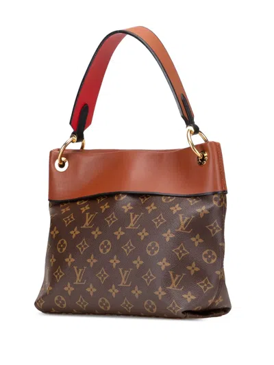 Pre-owned Louis Vuitton 2017 Monogram Tuileries Besace Satchel In Brown