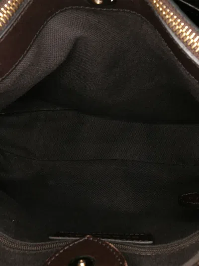 Pre-owned Burberry 2000-2017 Haymarket Check Coated Canvas Satchel