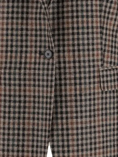 Tagliatore Wool Jacket With Plaid Pattern
