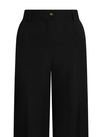 Dolce & Gabbana Wool Trousers In Black