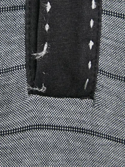 Pre-owned Boss Green Hugo Boss Striped Long-sleeve Polo Shirt In Gray