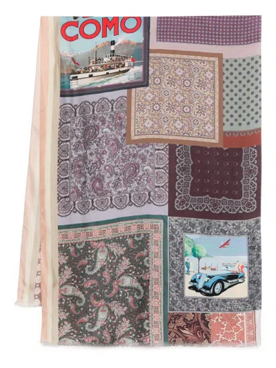 Pierre-louis Mascia Pierre Louis Mascia Lago Di Como Silk Printed Scarf In Multi