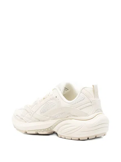 Represent Mens Beige Fashion Runner Mesh And Leather Low-top Trainers In Neutral