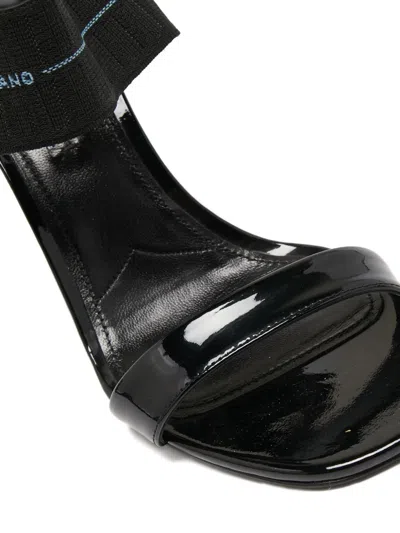 Pre-owned Prada 95mm Patent Leather Elastic-strap Sandals
