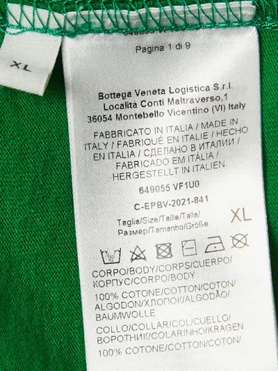 Pre-owned Bottega Veneta Cotton T-shirt In Green