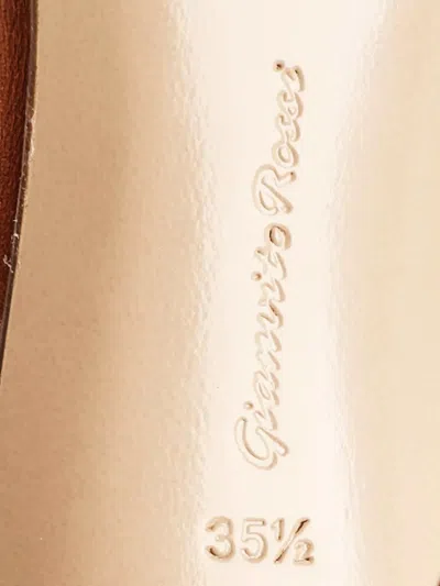 Pre-owned Gianvito Rossi 100mm Fleur Pumps In Orange