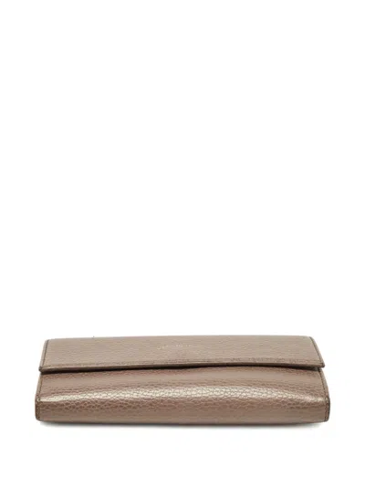 Pre-owned Gucci 2024 Swing Wallet In Neutral