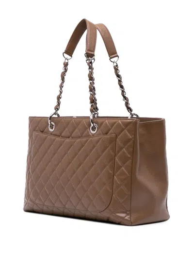 Pre-owned Chanel 2012 Caviar Grand Shopping Xl Tote Bag In Brown