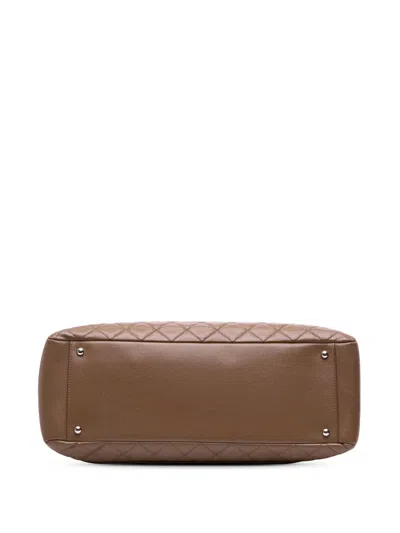Pre-owned Chanel 2012 Caviar Grand Shopping Xl Tote Bag In Brown