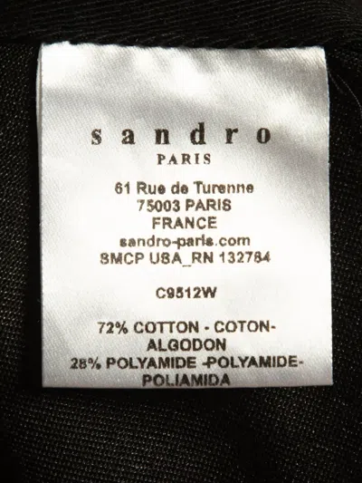 Pre-owned Sandro Hooded Jacket In Black