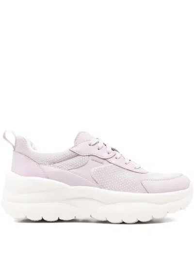 Geox Xtors Mesh-panel Sneakers In Pink