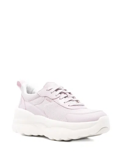 Geox Xtors Mesh-panel Sneakers In Pink