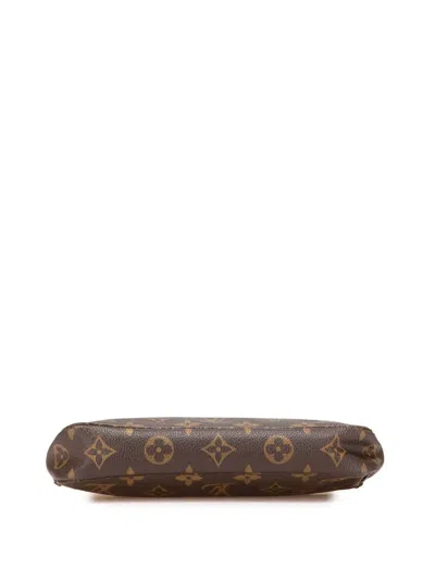 Pre-owned Louis Vuitton 1999 Monogram Pochette Accessoires Shoulder Bag In Brown