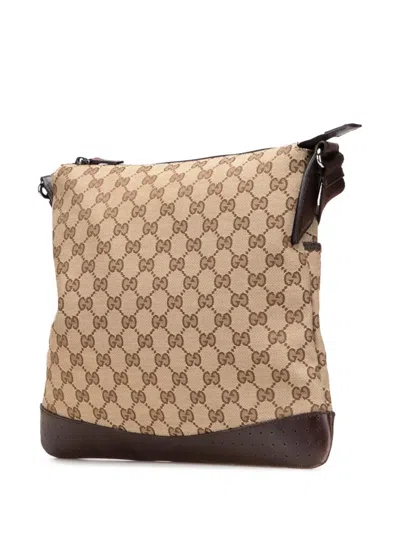 Pre-owned Gucci 2000-2015 Gg Canvas Crossbody Bag In Brown