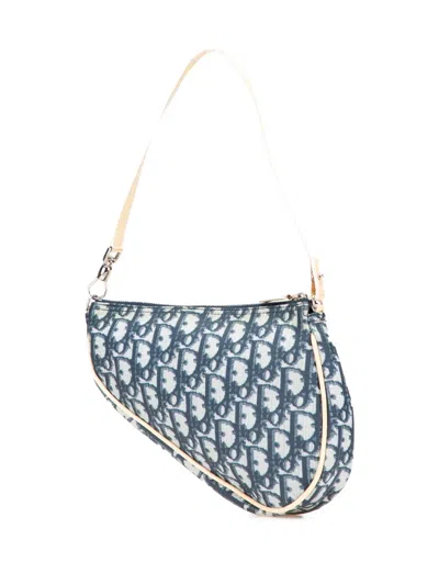 Pre-owned Dior 2002 Mini Issimo Canvas Saddle Pochette Shoulder Bag