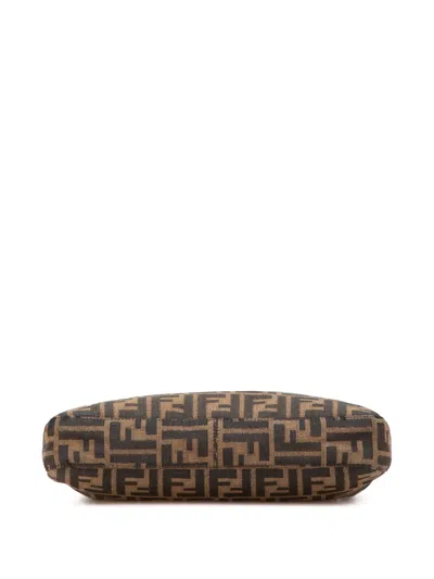 Pre-owned Fendi 20th Century Zucca Canvas Shoulder Bag In Brown